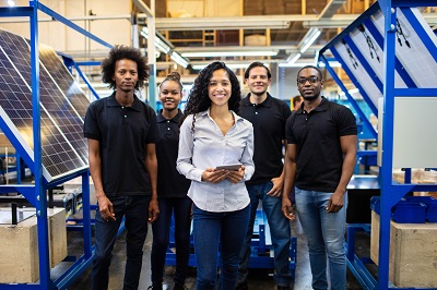 employees in workspace